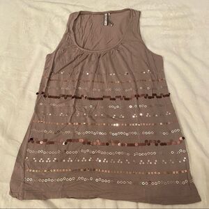 Kische tan sequence tank top large